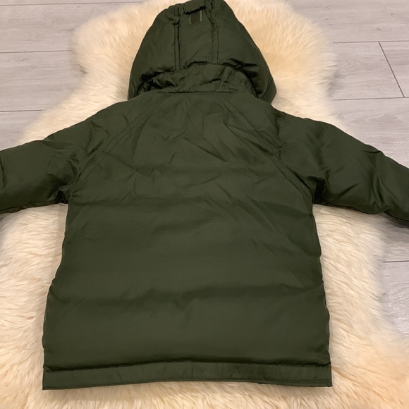 Baby Gap Army Green/Orange Winter Thick Down Puffer Jacket Interior Lining in 3T - Picture 9 of 10